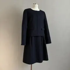 UNTITLED フォーマルセットアップ ワンピース ネイビー 日本製