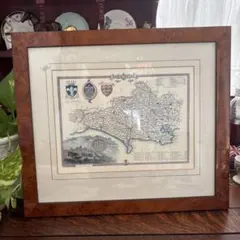 1807年 フランス帝国 ヨーロッパ地図 額装品 - メルカリ