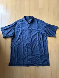 【美品】山と道　メリノ 半袖 シャツ　Lサイズ　ネイビー(indigo) メルカリ