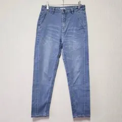 【BEAUTY&YOUTH】（S）テーパードデニムパンツ/サイドシーム/脚長効果