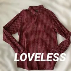 LOVELLESS 長袖シャツ サイズ2 赤黒チェックのサムネイル