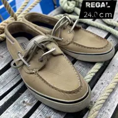 【極美品】REGAL WEST COAST デッキシューズ24.0cm ベージュ