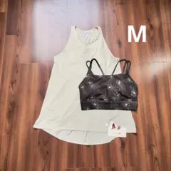 SUKALAバックツイストセパレートタンクトップ×フラワーブラトップ　Mサイズ