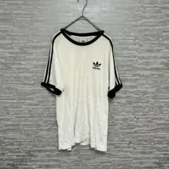 adidas アディダス✨3本ライントレフォイルT白黒　半袖　Tシャツ