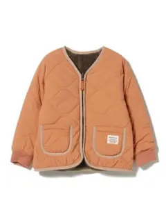 BEAMS mini キルティングジャケット オレンジ　130cm