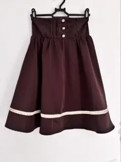 axes femme ダークブラウン フレアスカート