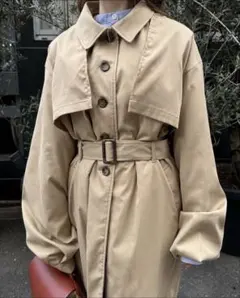【美品】3way トレンチコート オーバーサイズ ジレ 春コート ロングコート