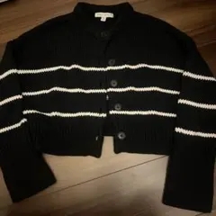 バナナリパブリック　オーガニックコットンセーター　カーディガン　ボーダー