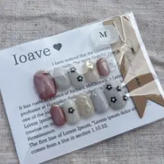 ネイルチップ　春ネイル　マグネット　ぷっくり オーロラ　ミラー　ショートオーバル