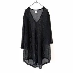 JordanTaylor メッシュワンピース Vネック【M】ブラック レイヤード