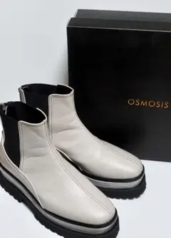 ＜今季・美品＞ OSMOSIS サイドゴア　プラットフォームブーツ