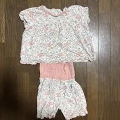 子供服 パジャマ 腹巻き 花柄 ベビーパジャマ 90