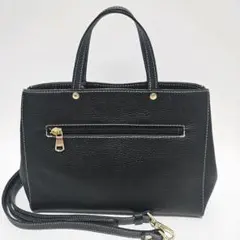 【美品】ラシット russet マイクロショルダーバッグ 2way レザー 黒のサムネイル