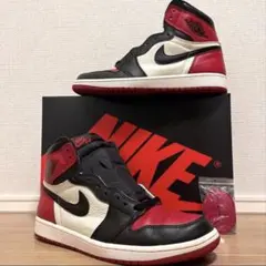 【美品】AIR JORDAN 1 RETRO HIGH BRED TOE 28