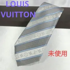 Louis Vuitton ネクタイ ネイビー ブルー モノグラム レジメンタル