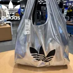 新品⭐️adidas トレファイル エコフレンドリー バッグ 韓国限定 シルバー