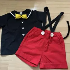 お値下げ ミッキー なりきりコスチューム 上衣100下衣110ディズニー