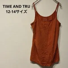 TIME AND TRU 【12-14】オレンジ キャミソール インナー