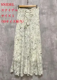 SNIDEL スナイデル　リボンジャガードプリント　フレアスカート