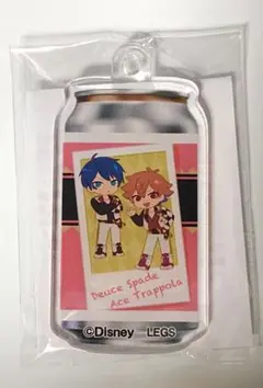 ツイステ　オリジナルラベル缶アクリルキーホルダー　エース&デュース