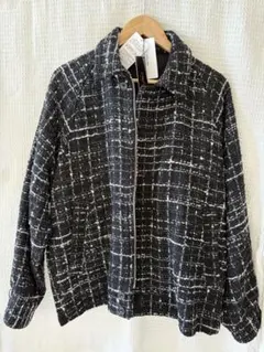 cafissi チェック柄ジャケット ブラック・ホワイト 新品タグ付き