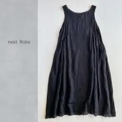 nest Robe ⿻ リネン レース付き ノースリーブワンピース 2wey 麻