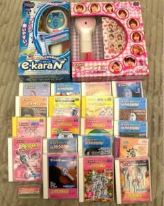 タカラe-kara N 本体 & モーニング娘デュエットマイクカートリッジ22本のサムネイル