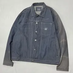90s Girbaud 3XL Xデニム ジャケット Gジャン サンフェード