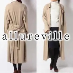 4 allureville フェイクスエードガウンコート マキシ スリット