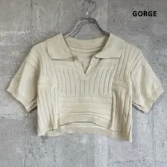 ゴージ　GORGE   トップス F  ショート丈　レイヤード　重ね着  未使用