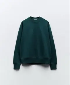 ZARA ペーシックスエットシャツ　GRN サイズM