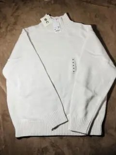 新品未使用　UNIQLO C ローゲージ ハイネック セーターMオフホワイト