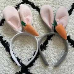 ウサギ耳 カチューシャ 2個セット