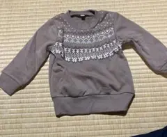 ブラウン 裏起毛トレーナー 80サイズ