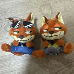 ズートピア　ニックワイルドこてっとぺったん　マスコットぬいぐるみ