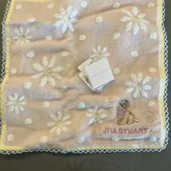 JILL STUART 花柄犬刺繍ハンカチ