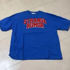 WEGO STRANGE RUMOR ロゴ Tシャツ ブルー