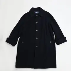 ■ ラルフローレン メルトン ステンカラーコート ネイビー ウール 48564”