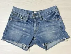 MOUSSYマウジーCUT OFF DAMAGE ショートパンツ デニム 24