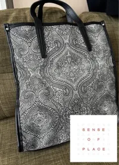 SENSE OF PLACE ペイズリー柄A4バッグ