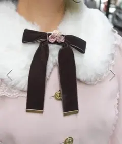 axes femme ローズリボン付フリルコート kawaii