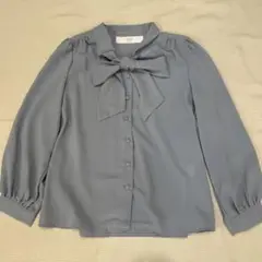 ボウタイシャツ　ブルー　トッコクローゼット