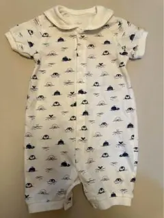 コムサイズ　海の生き物デザイン 半袖ロンパース(50-70cm)