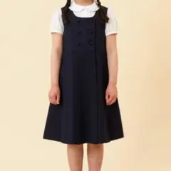 クリーニング済　CHOPIN濃紺ノースリーブドレス110㎝