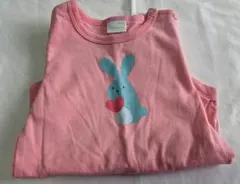 【子供服】ウサギ ピンクロンパース　6M