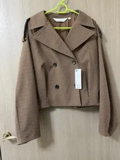 GU ショートトレンチチェックコート XL 未使用