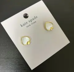 新品　kate spade NEWYORK ピアス　スペード　シェル×ゴールドのサムネイル