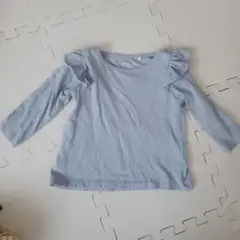 CLASSIC フリル付き長袖カットソー ライトブルー