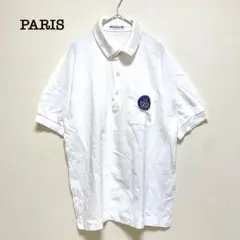 PARIS パリス　ポロシャツ　白　【M】　ワッペン　70th 綿100 ウェアのサムネイル