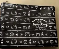 サンリオ ハローキティ フラットポーチ モノトーン